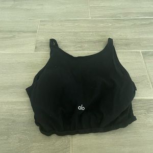 Alo Crop Top Tank Black Small